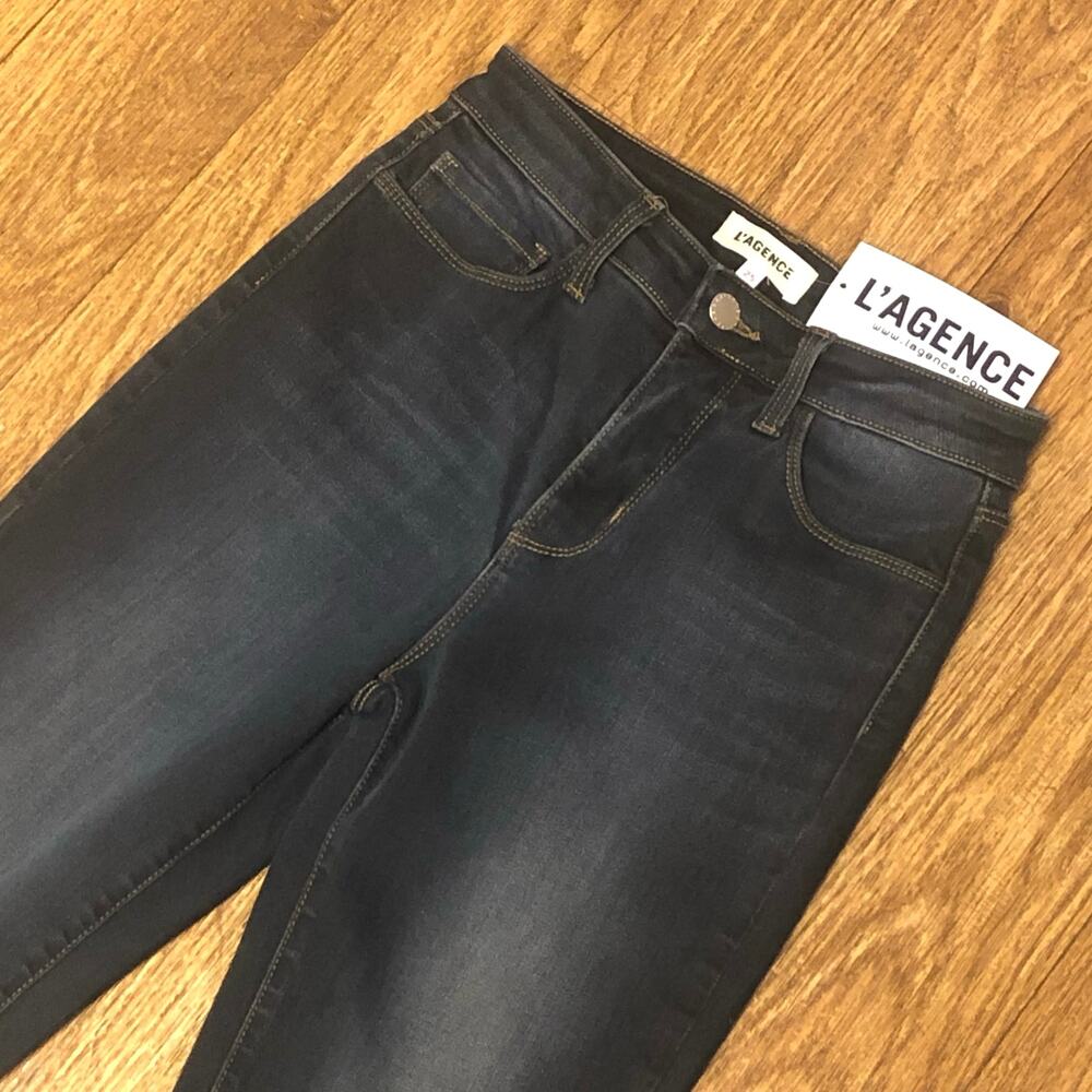 L’Agence Margot Dark Wash High Rise Denim Skinny Jeans Size 25